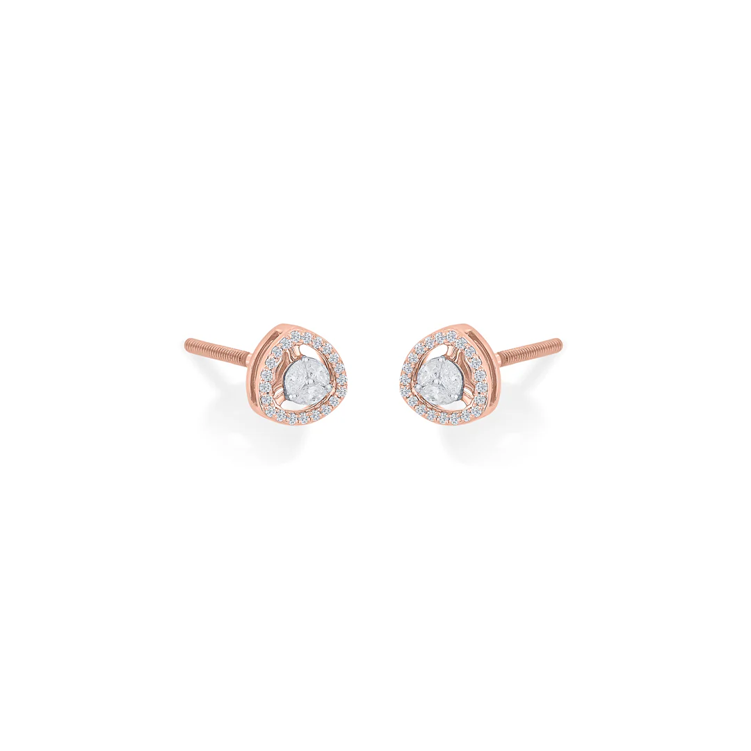Cosmic Spark Gold Stud Diamond Earring for Women - Image 4