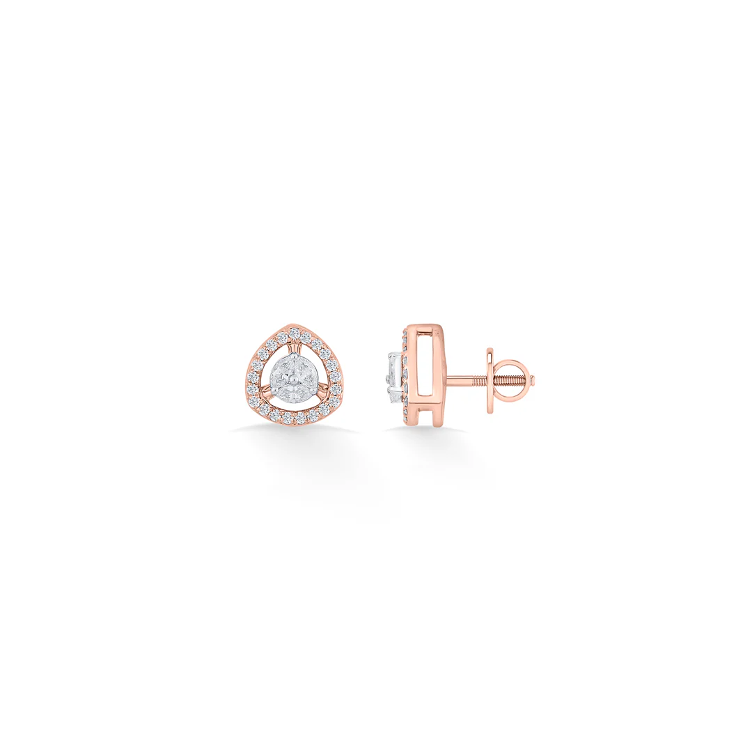 Cosmic Spark Gold Stud Diamond Earring for Women - Image 5