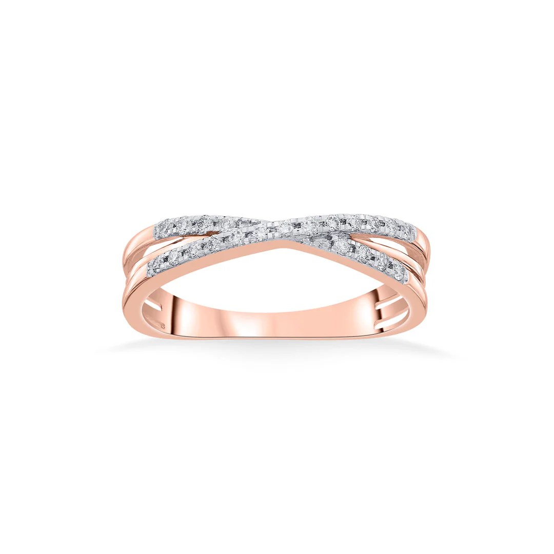 Cross Twist Fashion Diamond Ring - Image 3