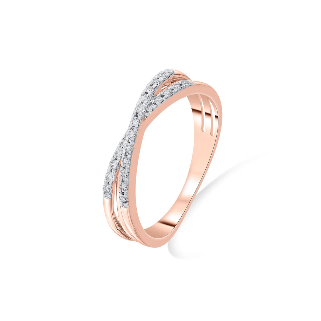 Cross Twist Fashion Diamond Ring - Image 4