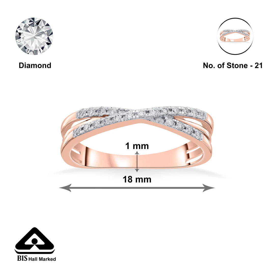 Cross Twist Fashion Diamond Ring - Image 6