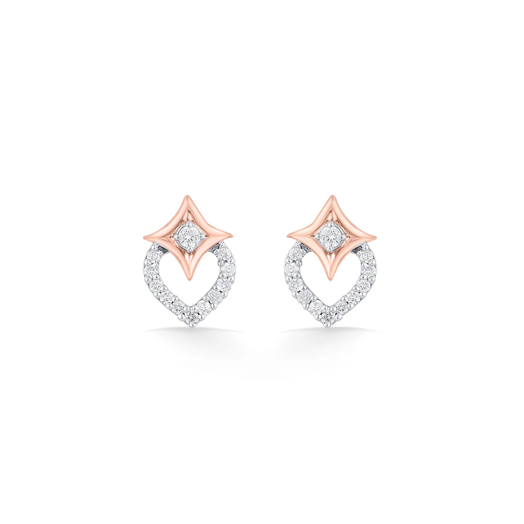 Crystal Shine Diamond Stud Earrings - Image 3