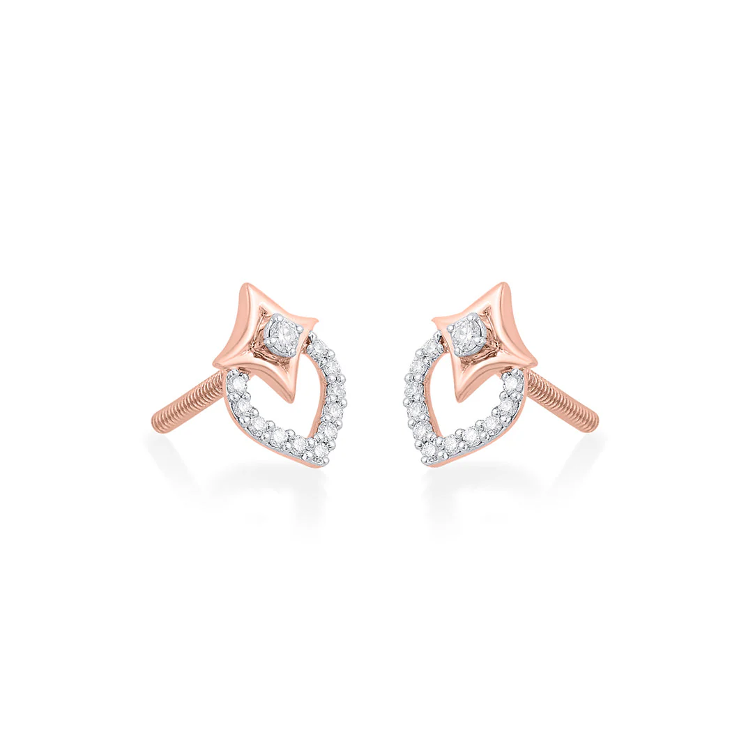 Crystal Shine Diamond Stud Earrings - Image 4