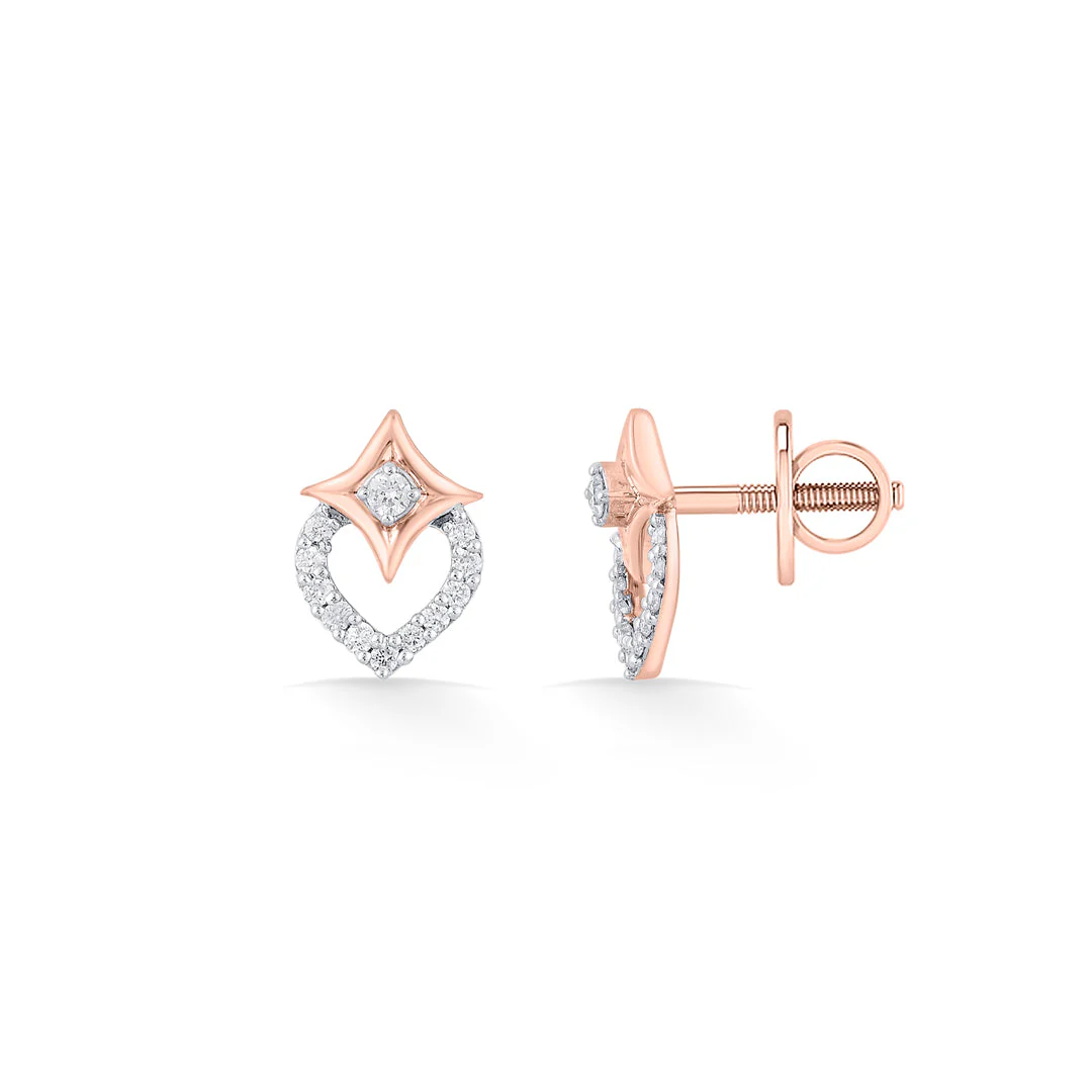 Crystal Shine Diamond Stud Earrings - Image 5