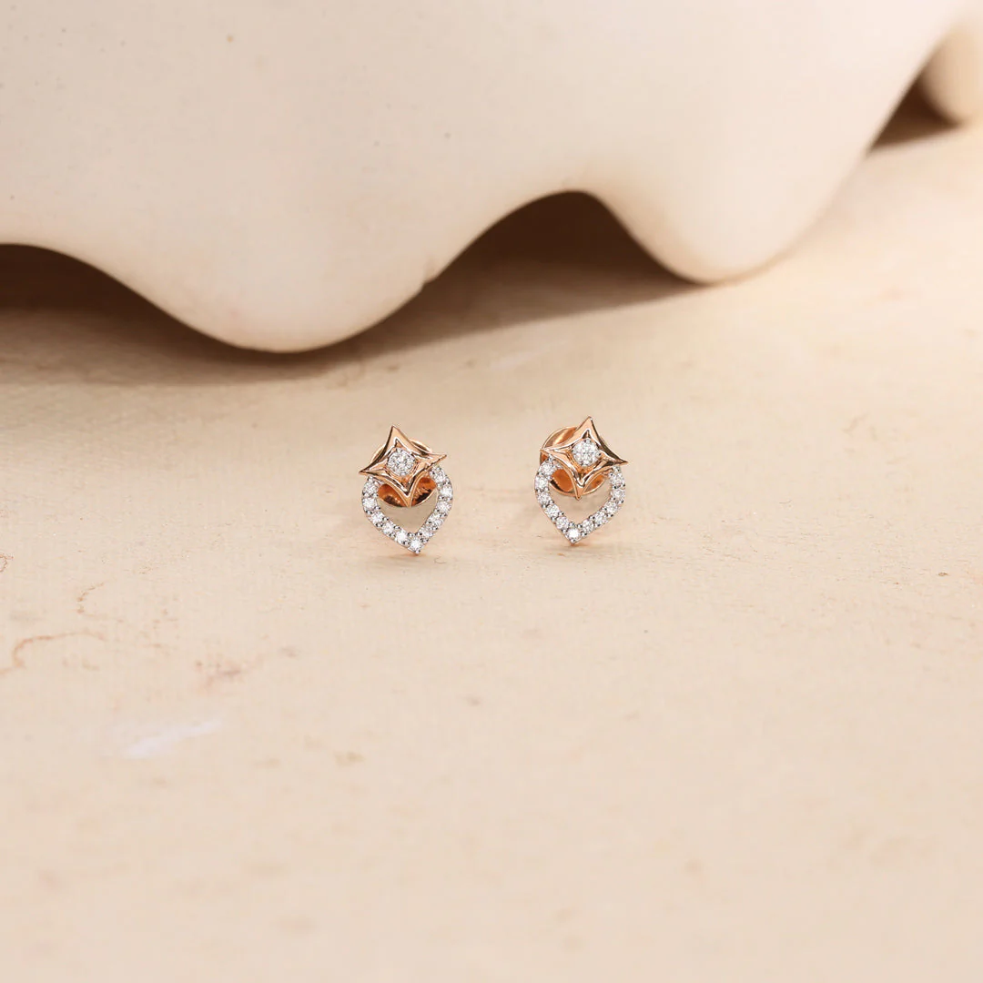 Crystal Shine Diamond Stud Earrings - Image 6