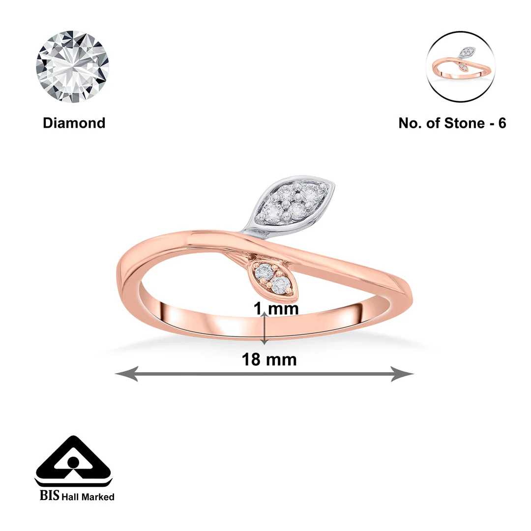 Delicate Fern Fashion Diamond Ring - Image 6