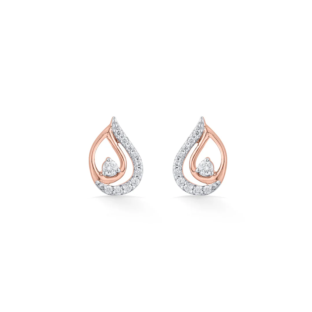 Dew Drift Diamond Stud Earrings - Image 3