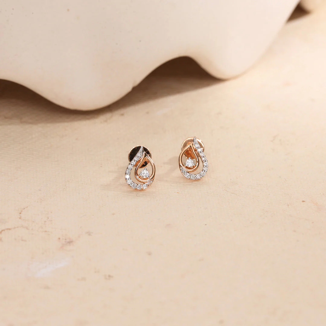 Dew Drift Diamond Stud Earrings - Image 6