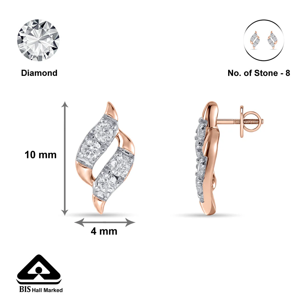 Dew Feather Diamond Earring - Image 6
