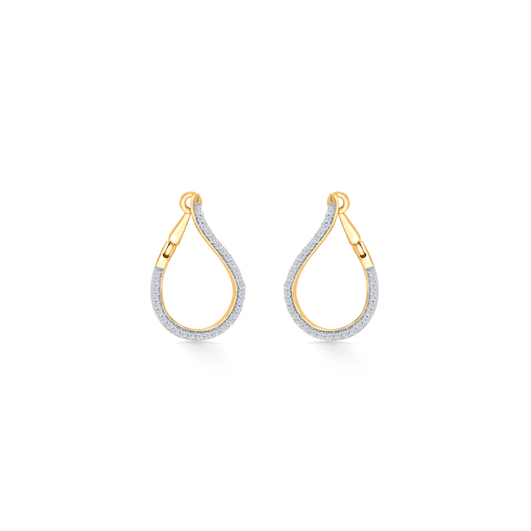 Dew Whisper Gold & Diamond Earring - Image 2