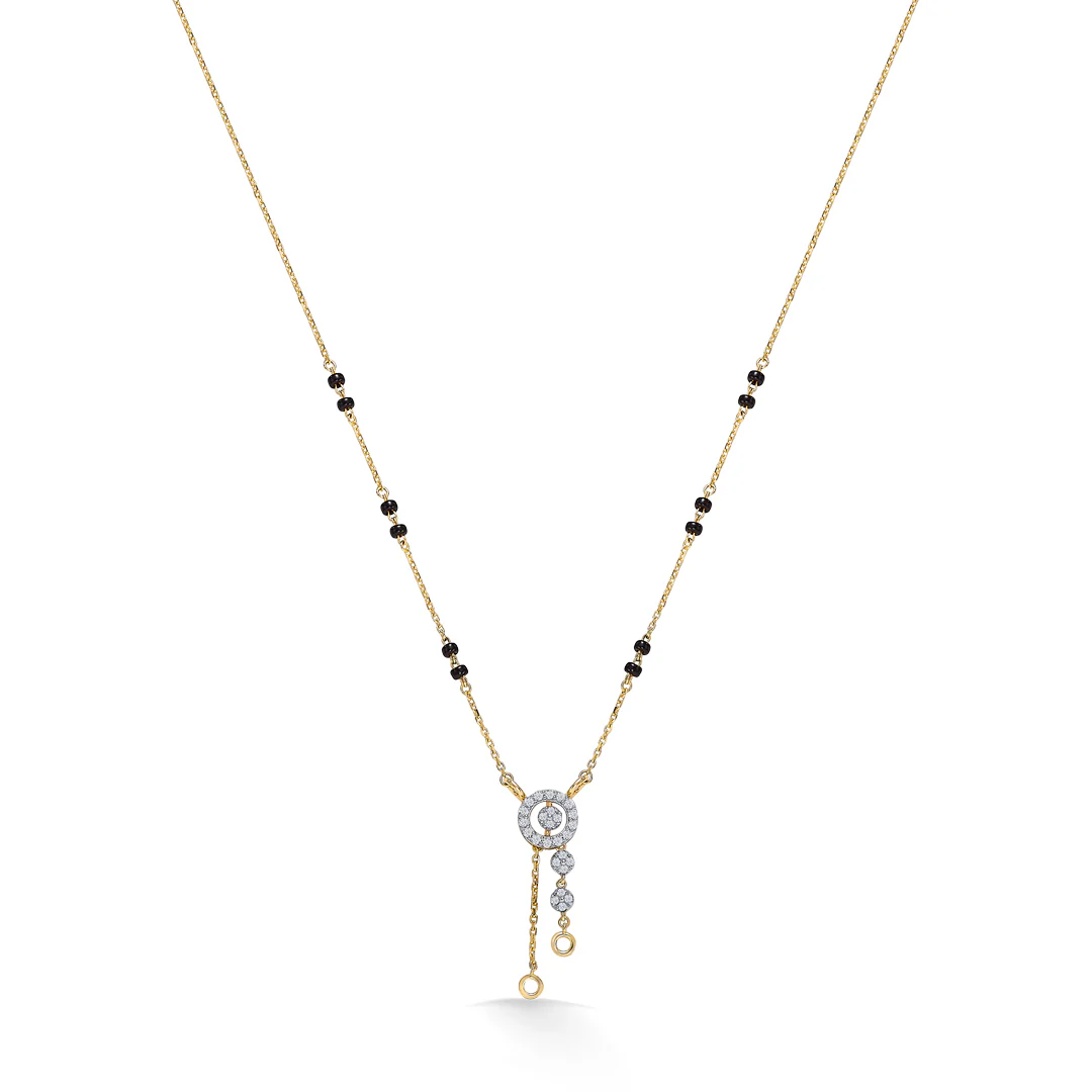 Dhaara Shine Gold & Diamond Modern Mangalsutra - Image 3