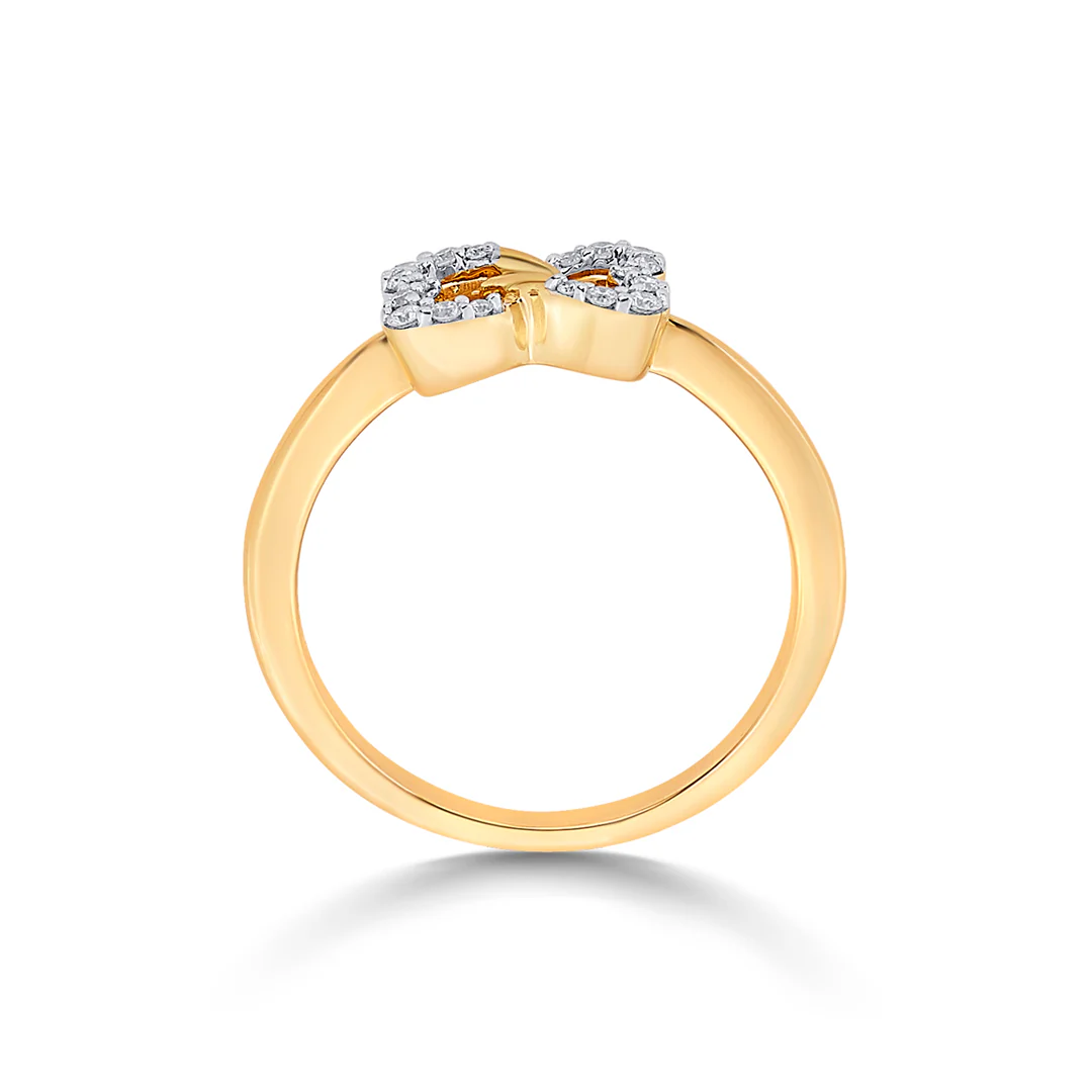 Diamond Bowtide Gold & Diamond Ring - Image 4