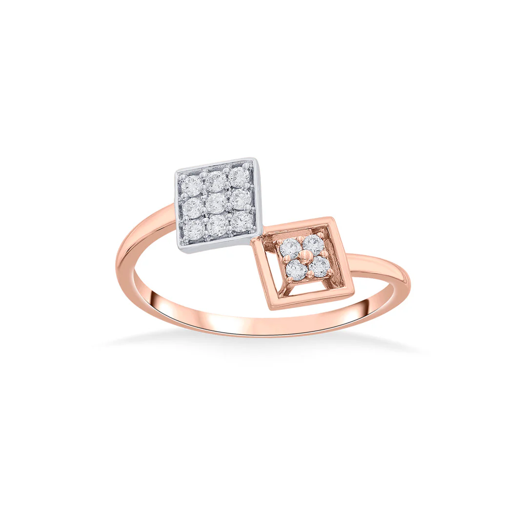 Double Prism Cocktail Diamond Ring - Image 3