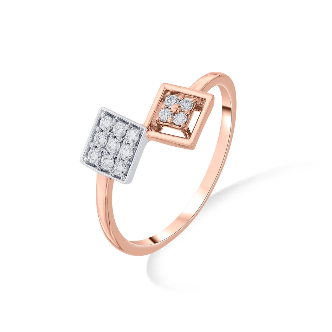 Double Prism Cocktail Diamond Ring - Image 4