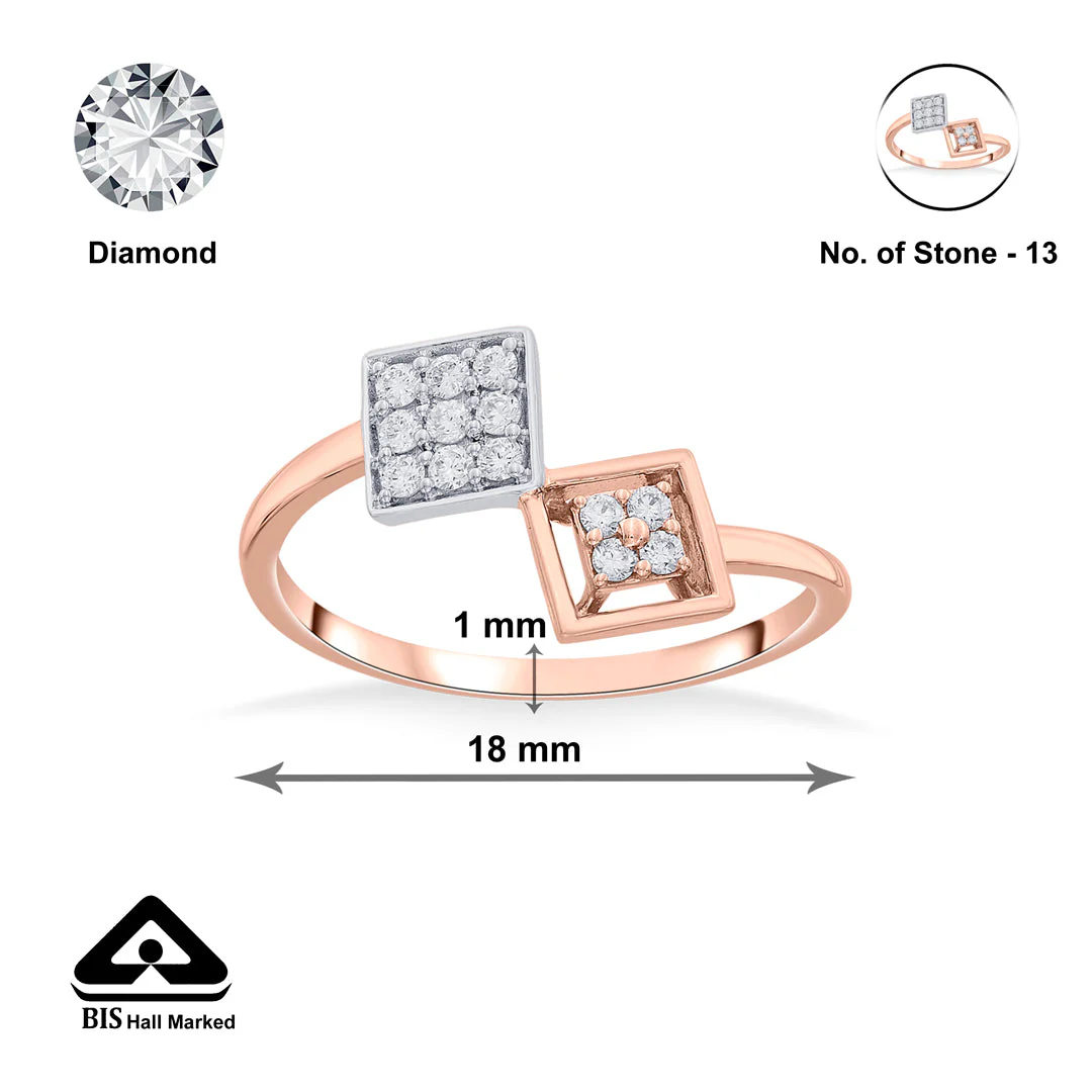 Double Prism Cocktail Diamond Ring - Image 6