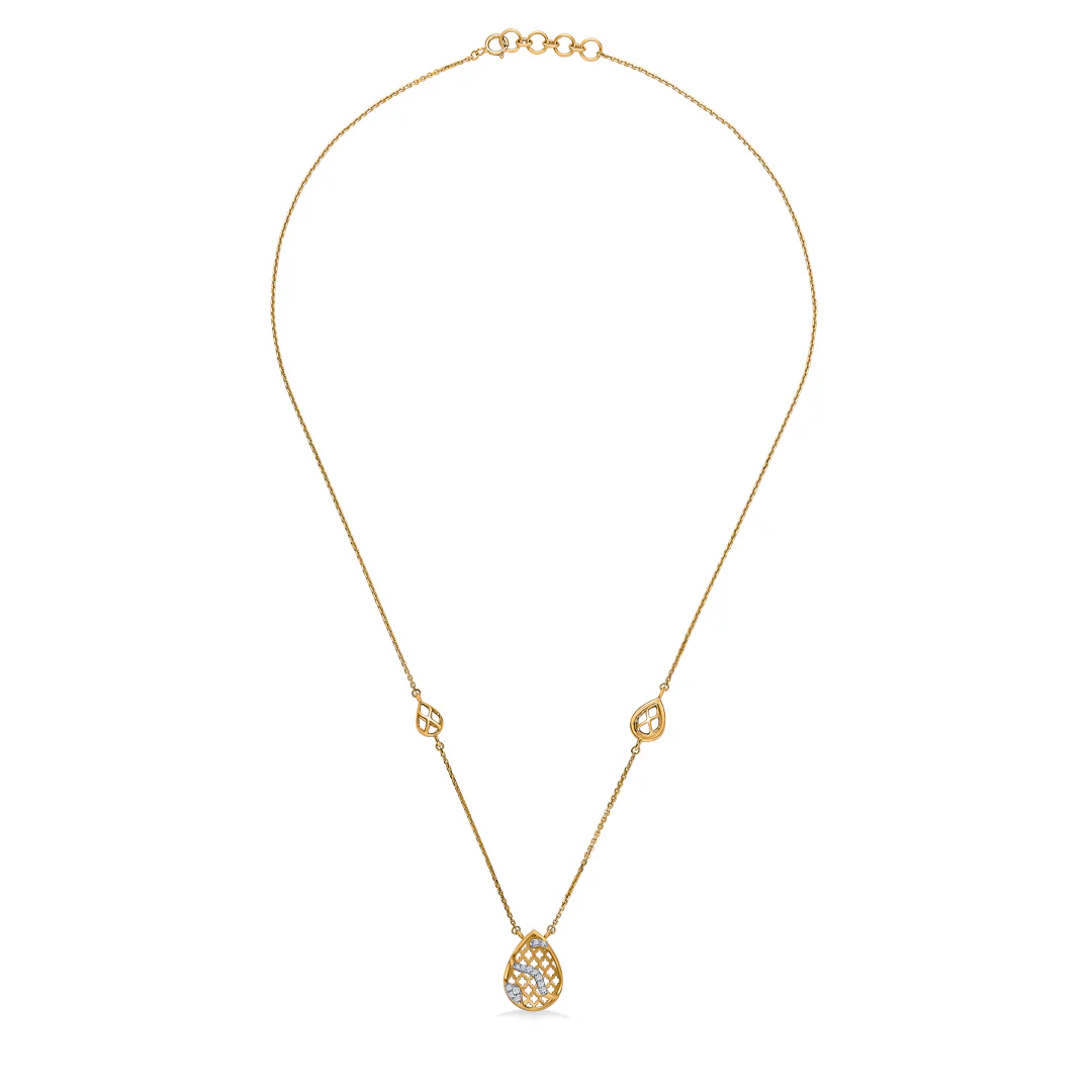 Drop of Dawn Gold & Diamond Modern Mangalsutra - Image 2