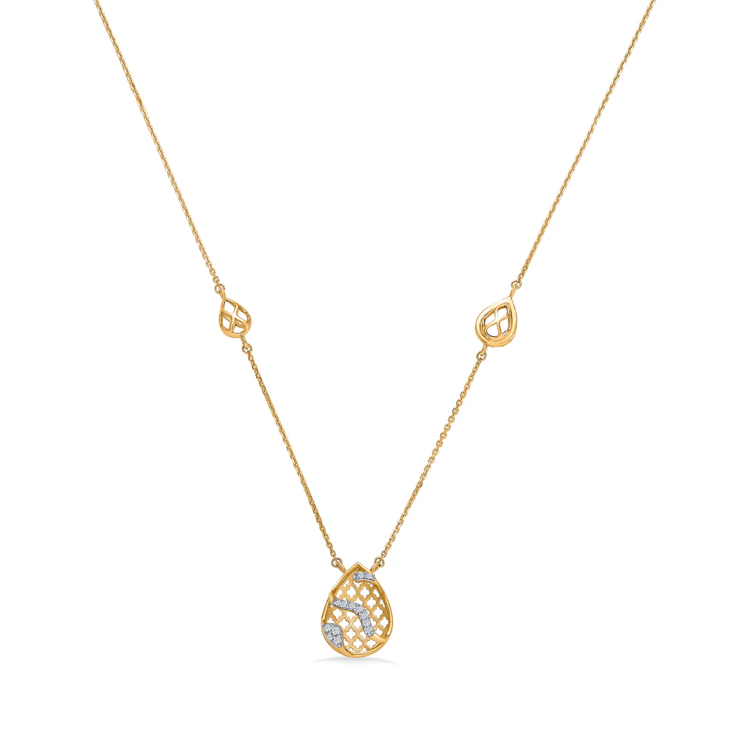 Drop of Dawn Gold & Diamond Modern Mangalsutra - Image 3
