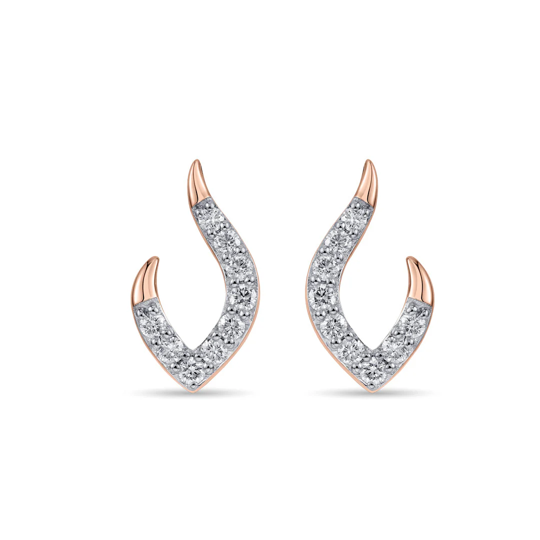 Elara Twist Diamond Earring - Image 3