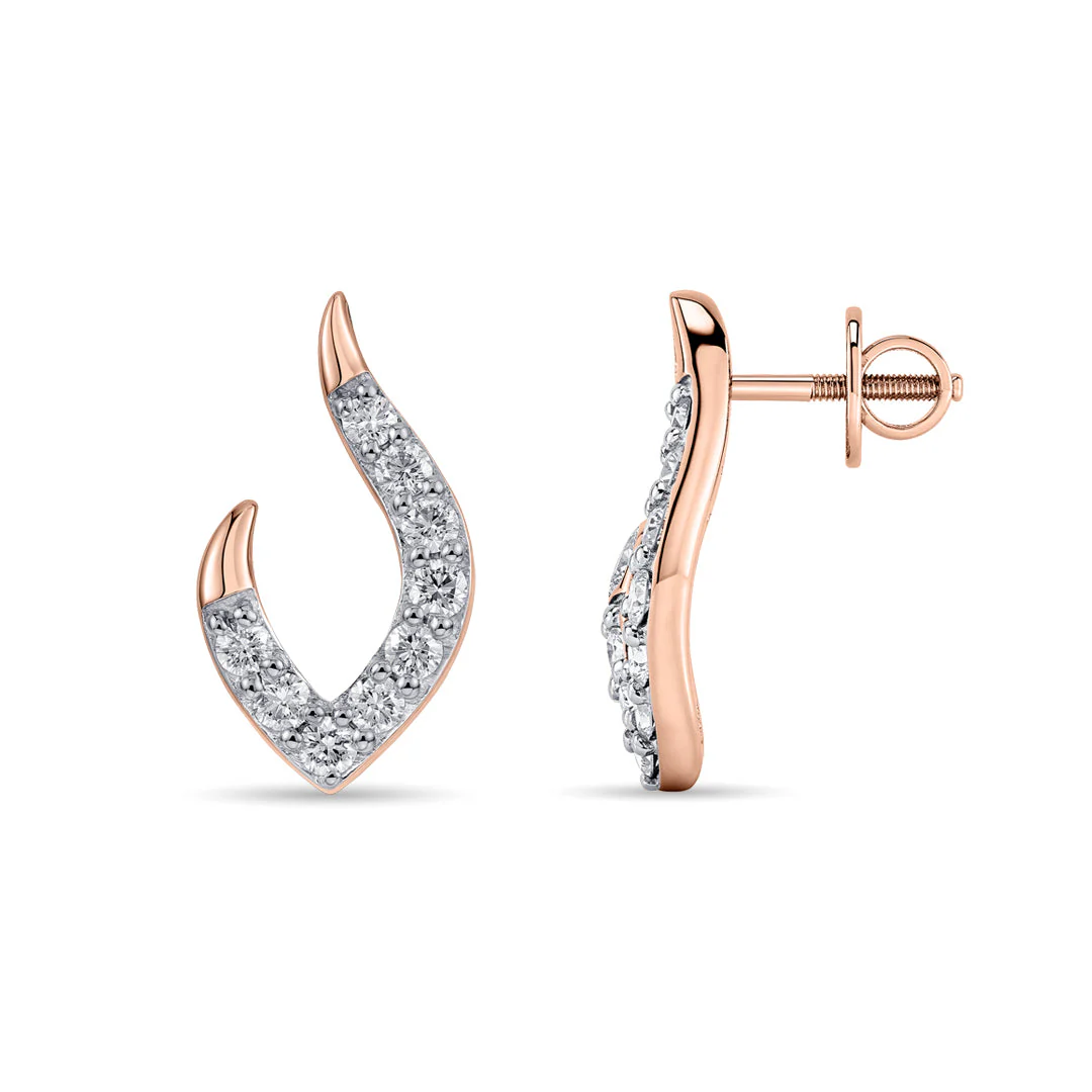 Elara Twist Diamond Earring - Image 5