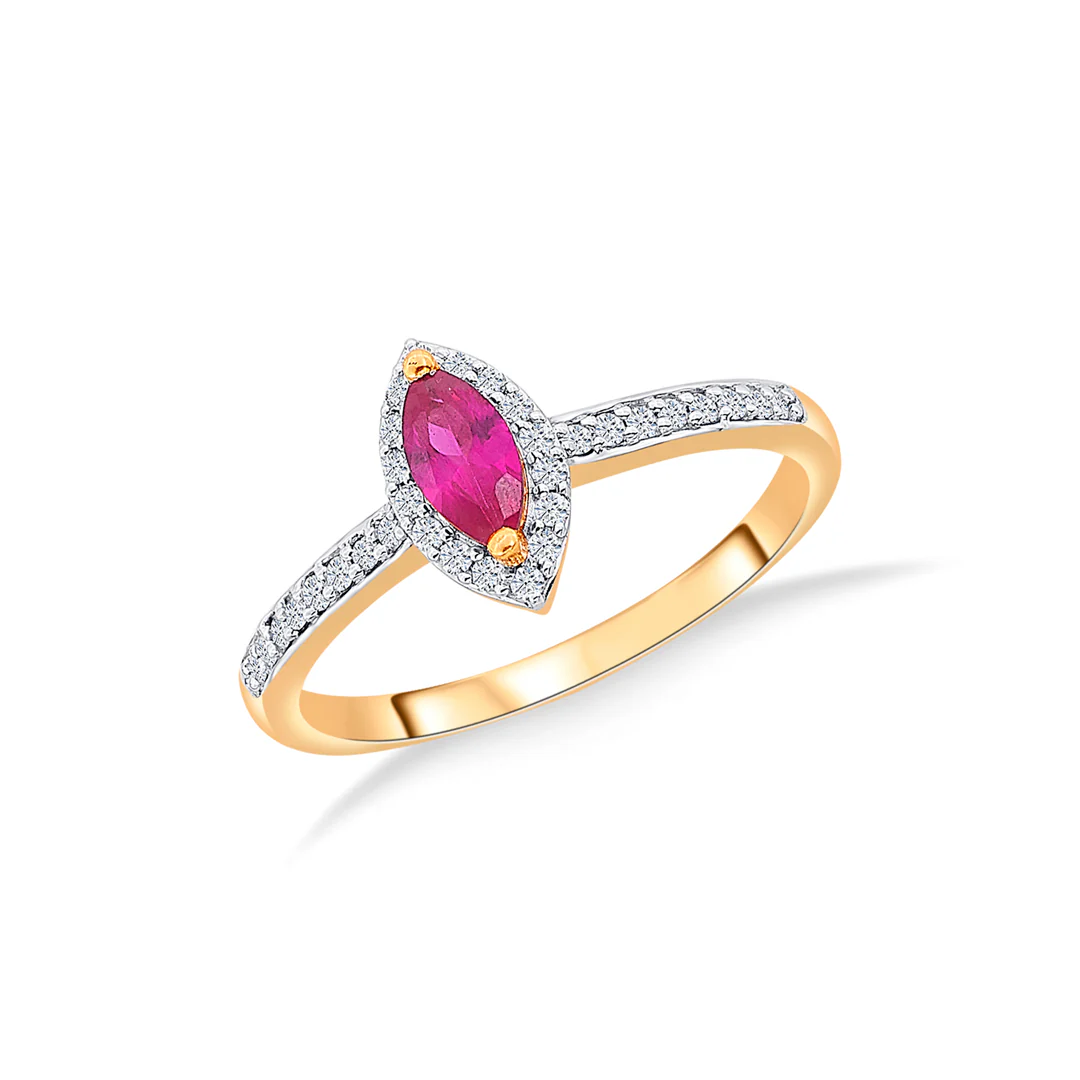 Elora Blush Gold & Diamond Ring - Image 2