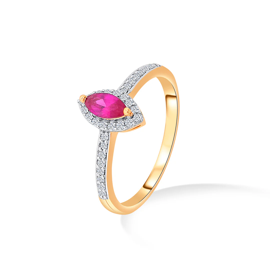 Elora Blush Gold & Diamond Ring - Image 3