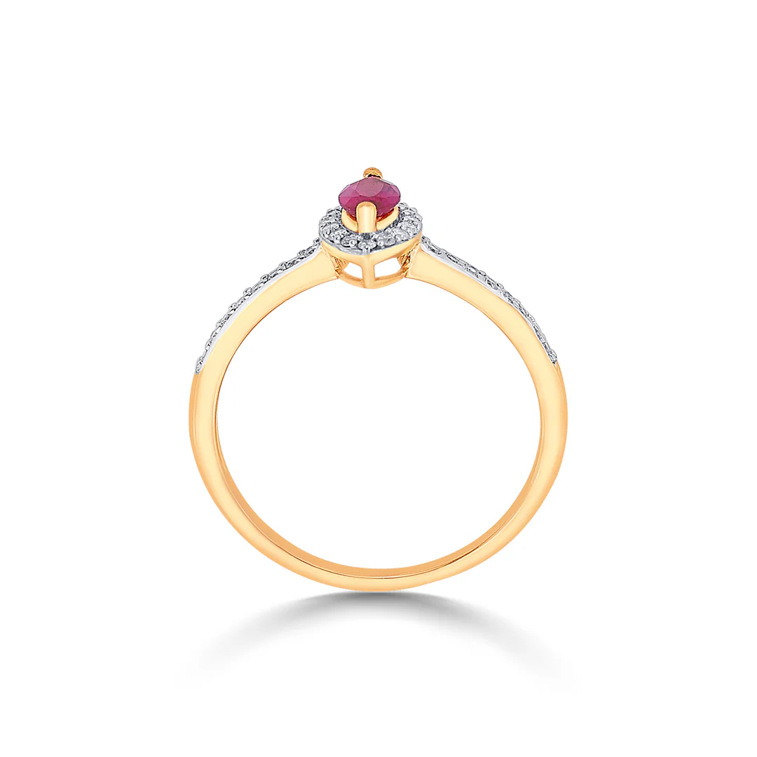 Elora Blush Gold & Diamond Ring - Image 4