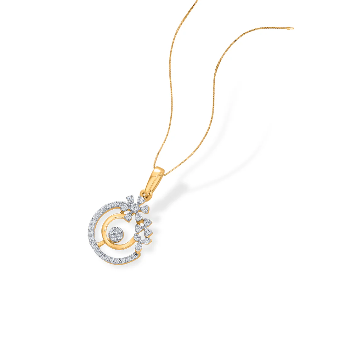 Elysian Fleur Gold & Diamond Classic Pendant - Image 4