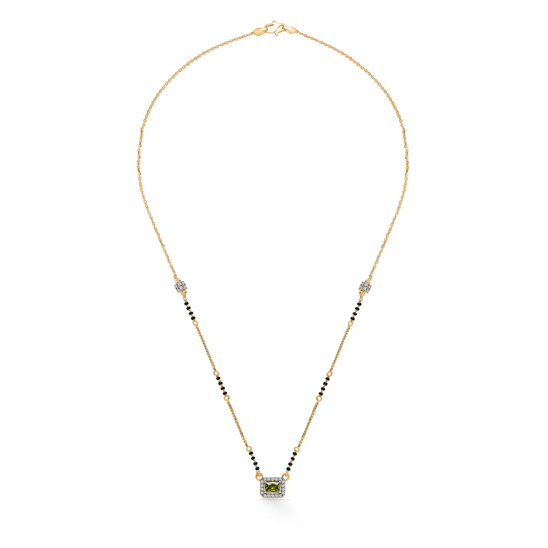 Emerald Promise Gold Modern Mangalsutra - Image 2