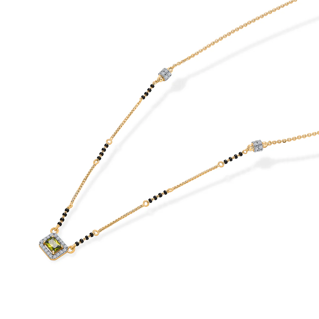 Emerald Promise Gold Modern Mangalsutra - Image 3