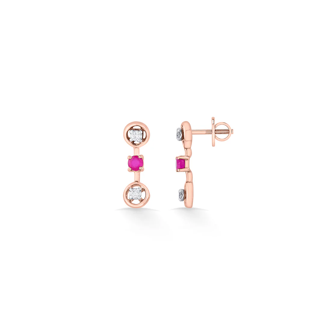 Entangled Love Diamond Drops & Dangler Earrings - Image 5