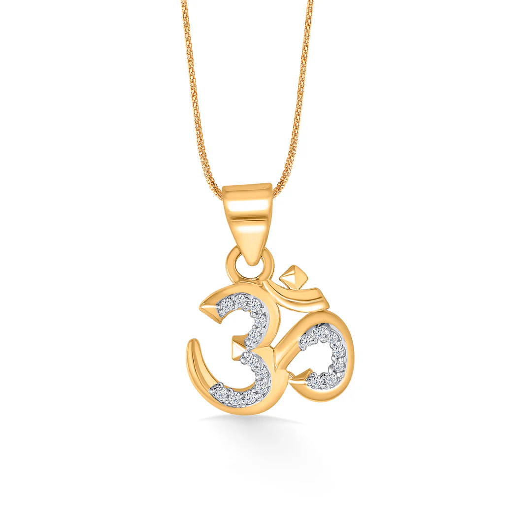 Essence of Om Gold Religious Pendant - Image 2