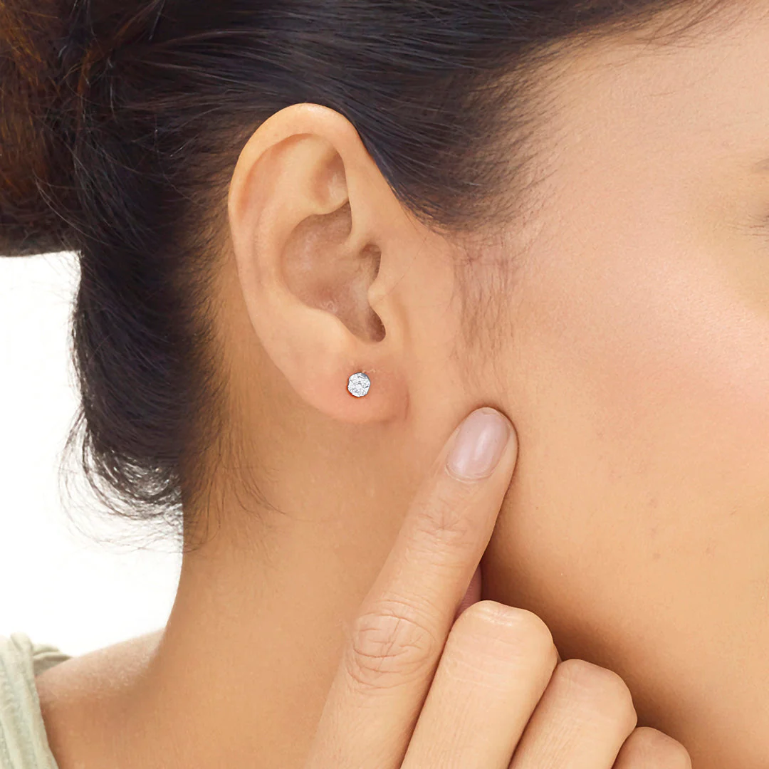 Eternal Glint Diamond Stud Earrings - Image 2