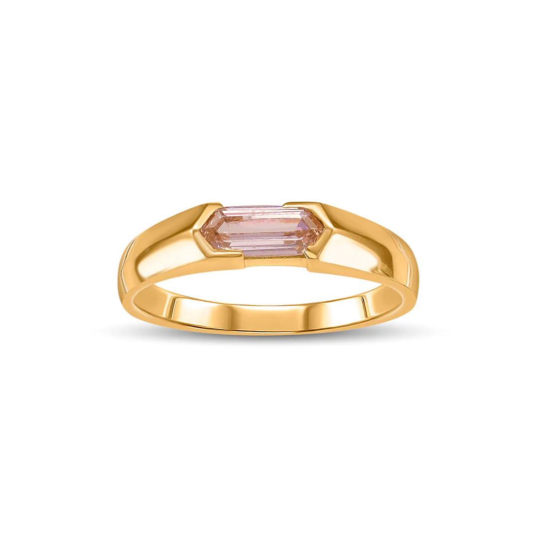 Facet Stone Women's Gold Ring - Image 3