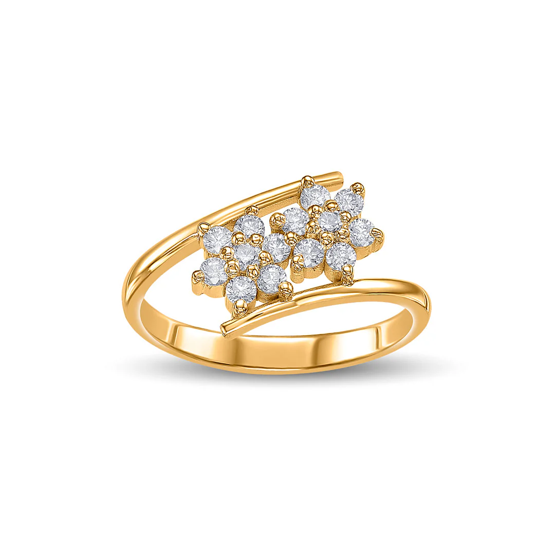 Flora Twist Women's Gold Ring - Image 3