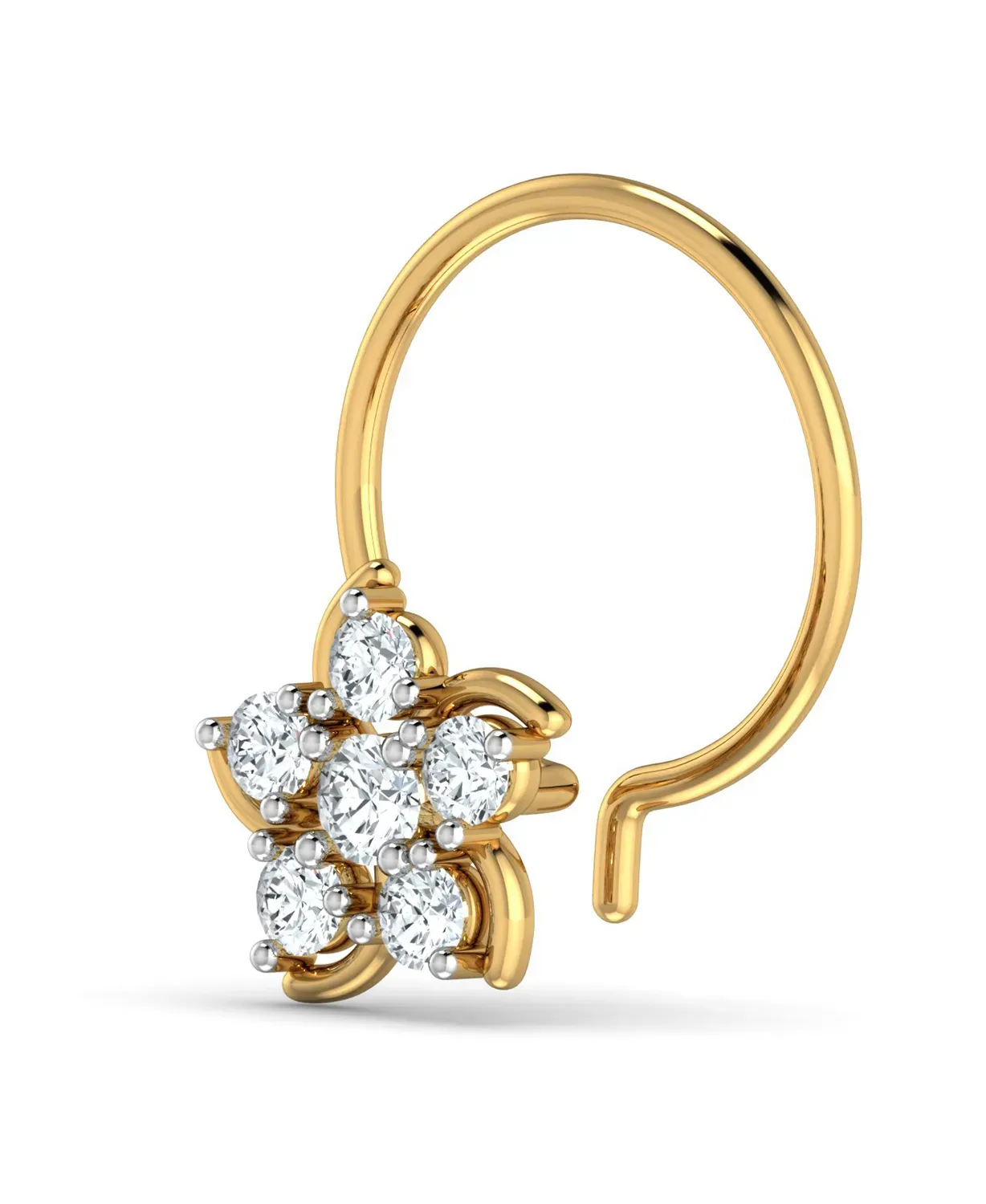 Floral Diamond Nosepin - Image 5