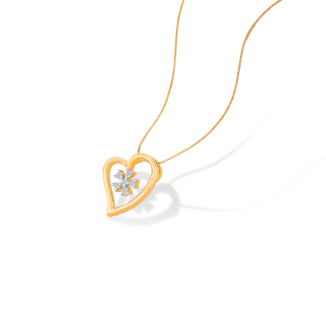 Florenza Heart Gold & Diamond Pendant - Image 3