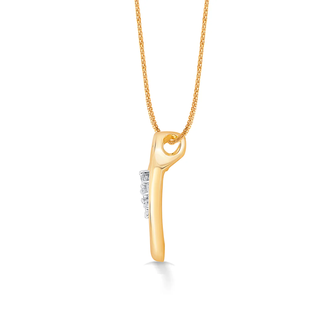 Florenza Heart Gold & Diamond Pendant - Image 4