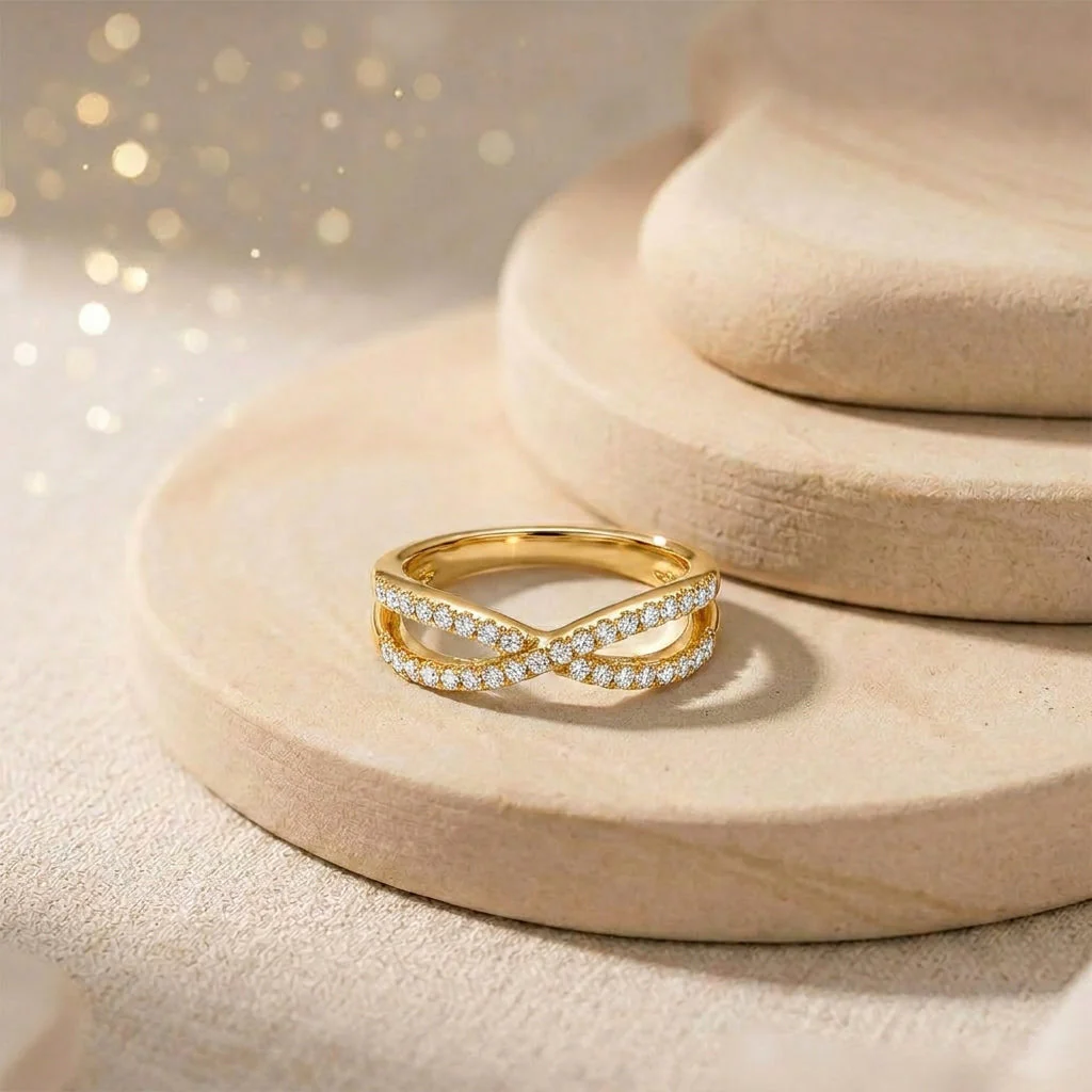 Forever Shine Fashion Yellow Gold & Diamond Ring