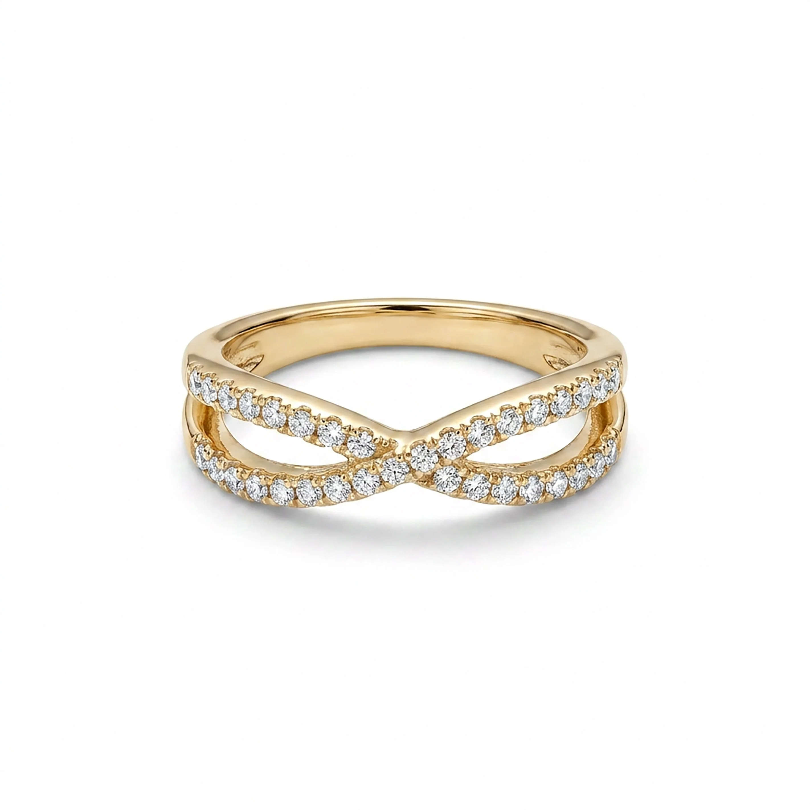 Forever Shine Fashion Yellow Gold & Diamond Ring - Image 2