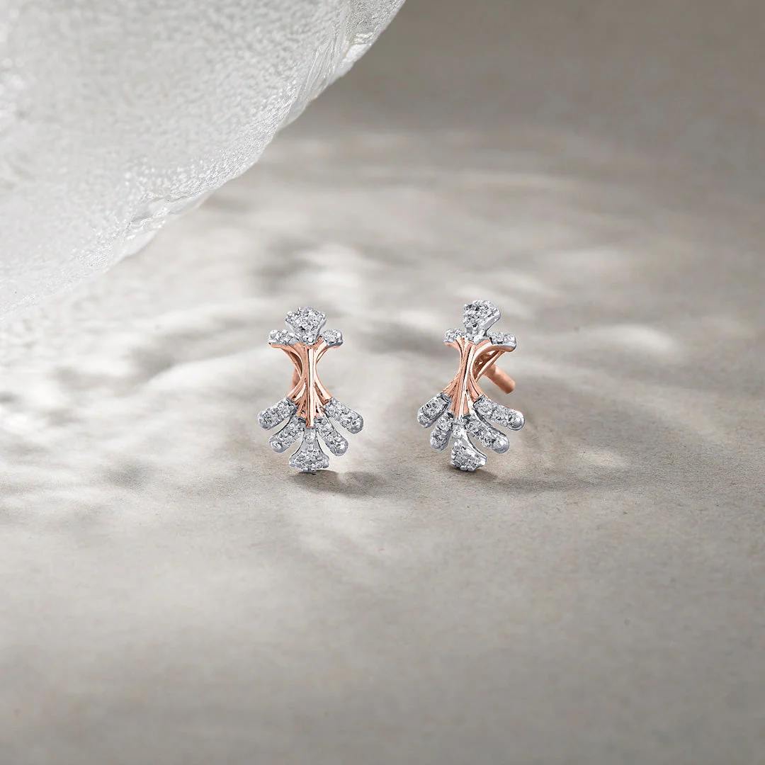 Frosted Glow Diamond Stud Earrings