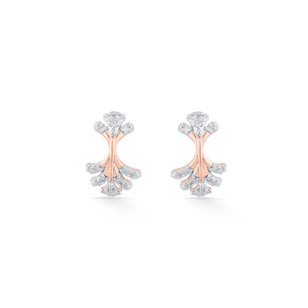 Frosted Glow Diamond Stud Earrings - Image 3