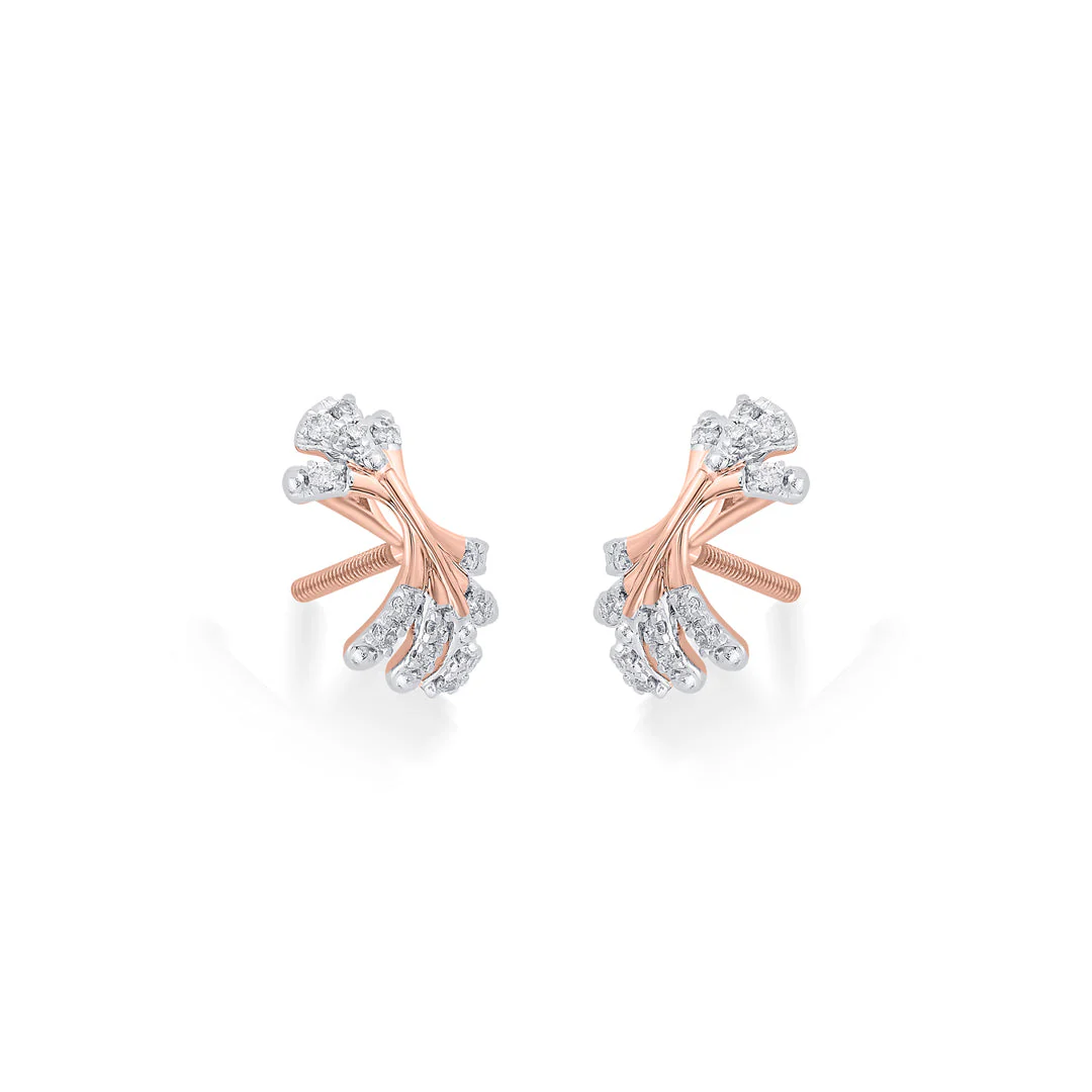 Frosted Glow Diamond Stud Earrings - Image 4