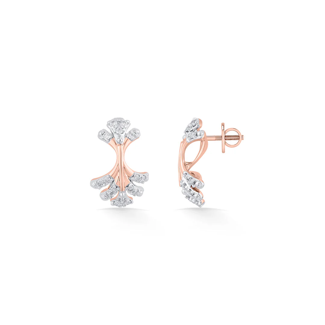 Frosted Glow Diamond Stud Earrings - Image 5
