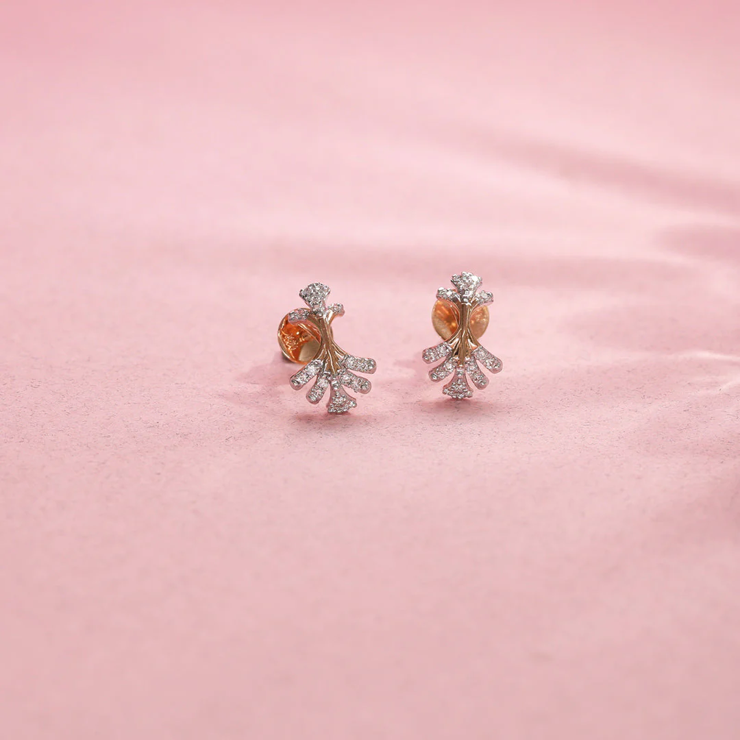 Frosted Glow Diamond Stud Earrings - Image 6