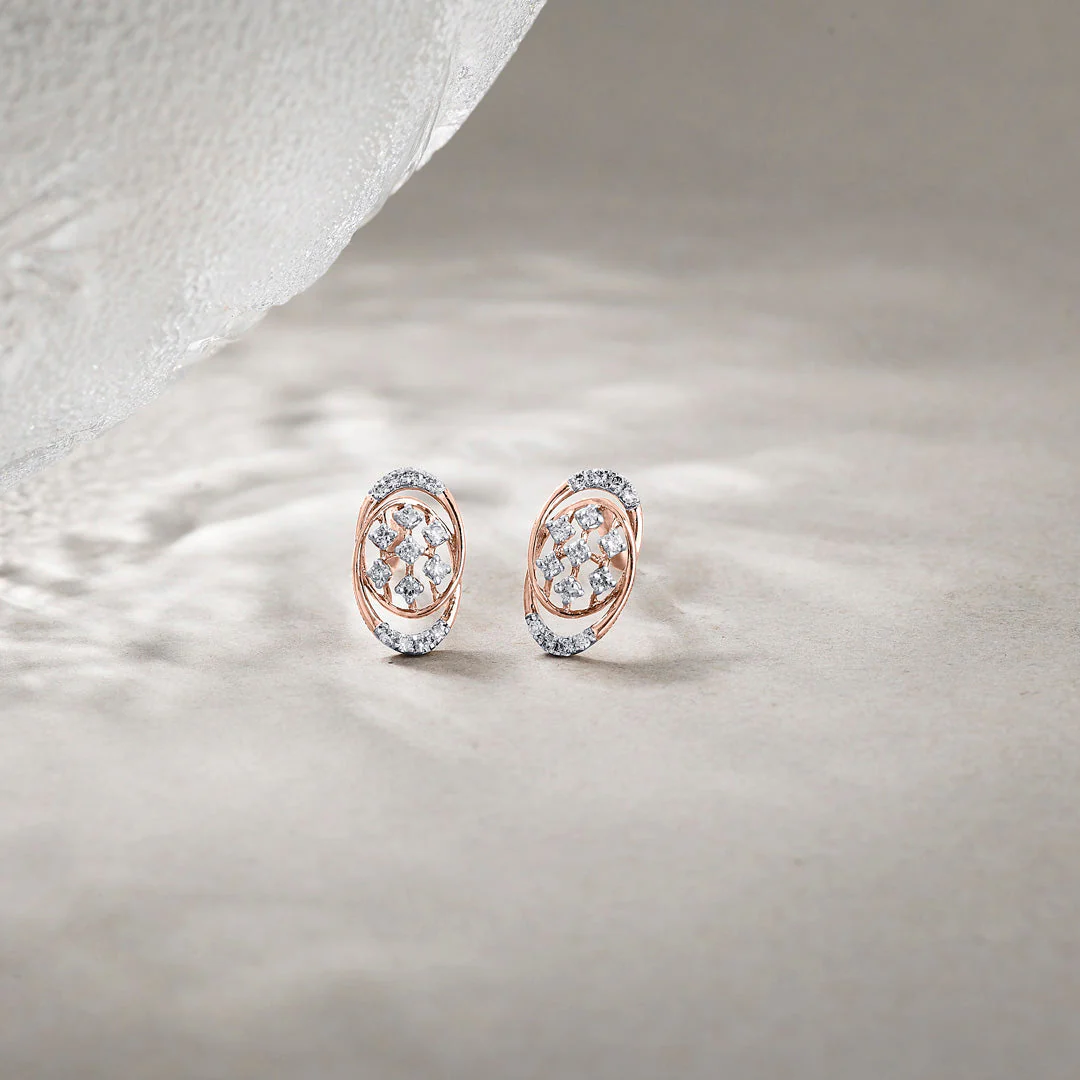 Glowing Embrace Diamond Stud Earrings