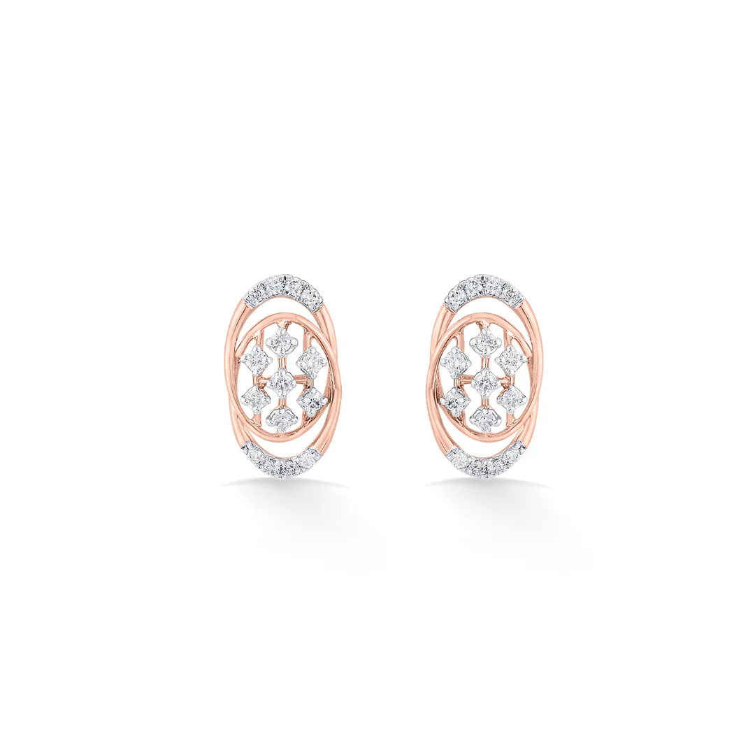 Glowing Embrace Diamond Stud Earrings - Image 3