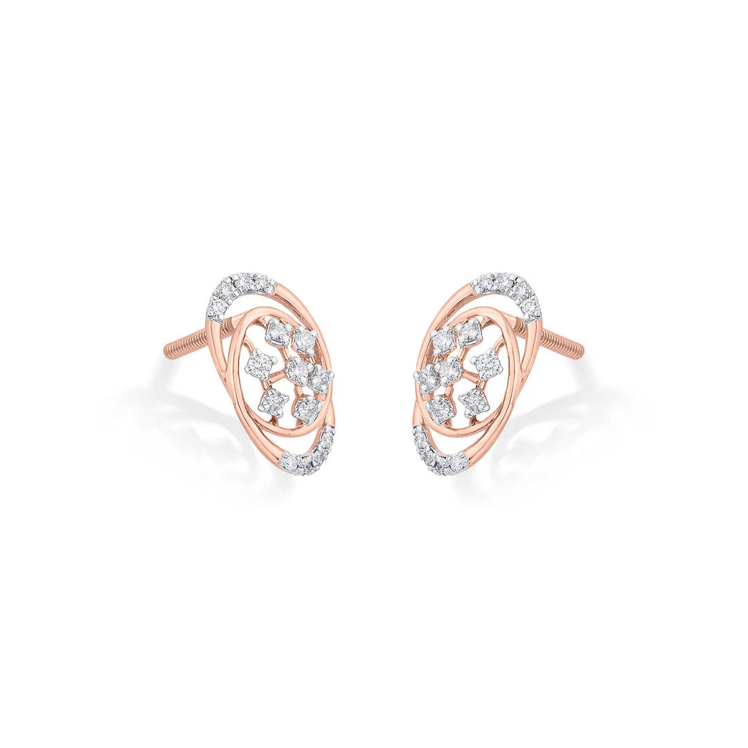 Glowing Embrace Diamond Stud Earrings - Image 4