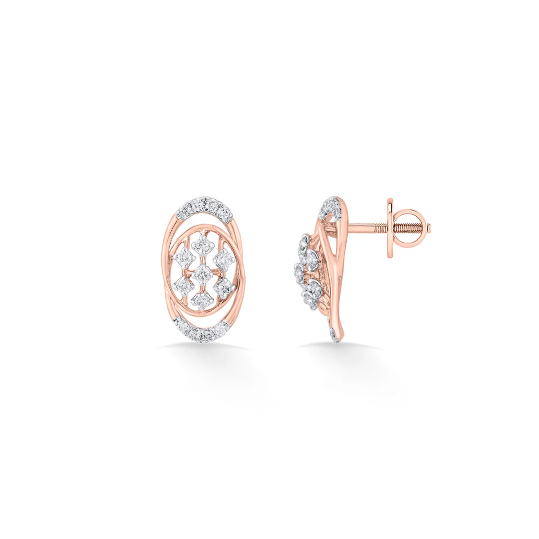 Glowing Embrace Diamond Stud Earrings - Image 5