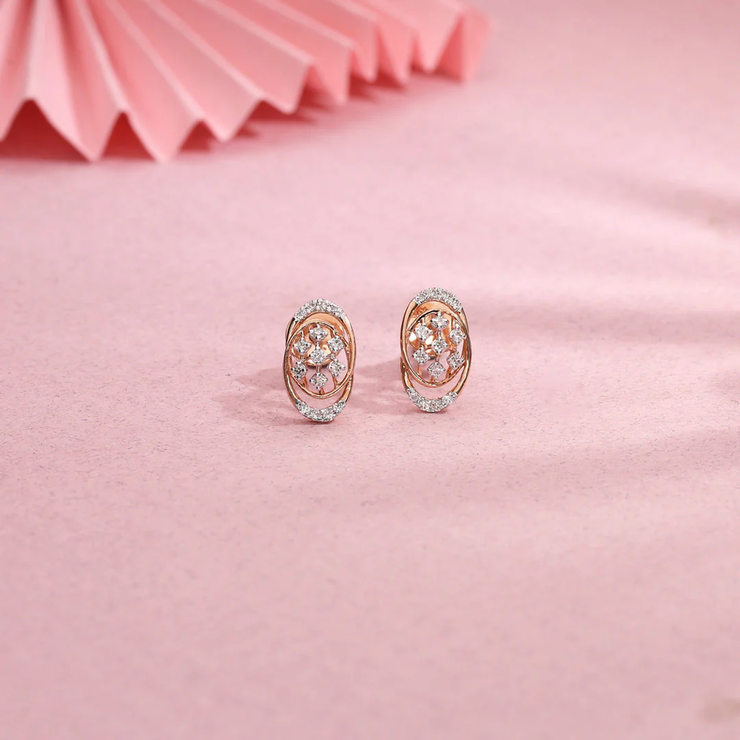 Glowing Embrace Diamond Stud Earrings - Image 6