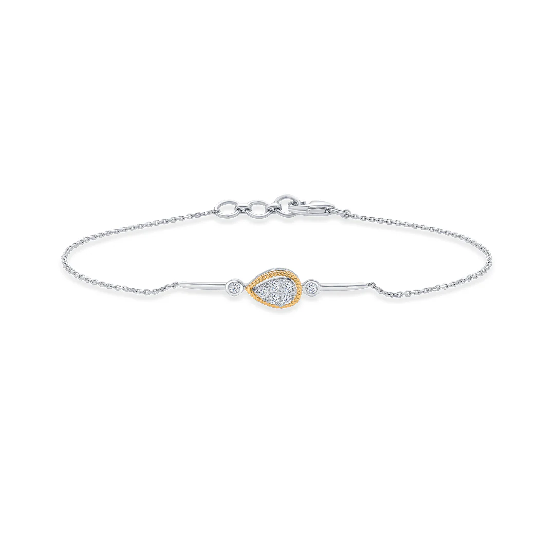 Gold & Diamond Flexible Bracelet - Image 2